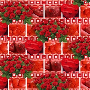 Бумага упаковочная мелованная 80г 10 листов  100 х 70см Красный Unison (PVM10-263)