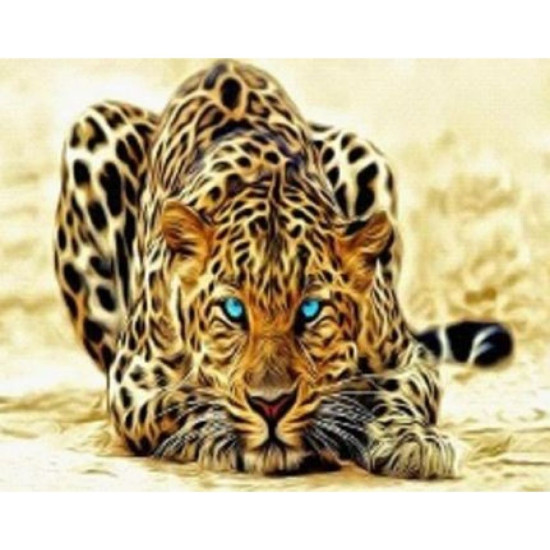 Алмазная мозаика   30 х 40см  "Леопард"  (холст на раме) Разноцветный Unison (60659_B GLD)