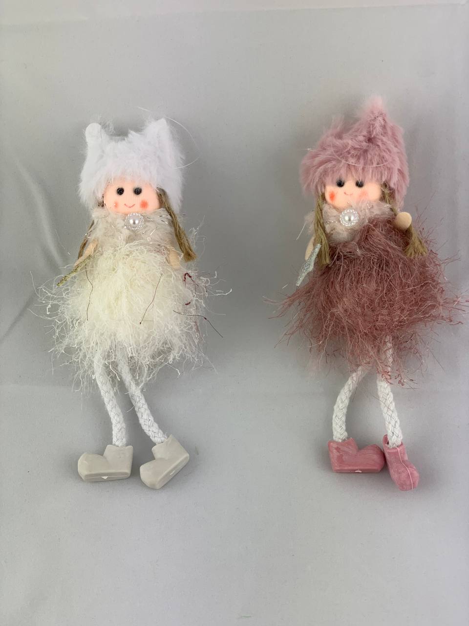 Игрушка декор новогодняя "Ангел со снежинкой" 16см Разноцветный Без бренда (23011)