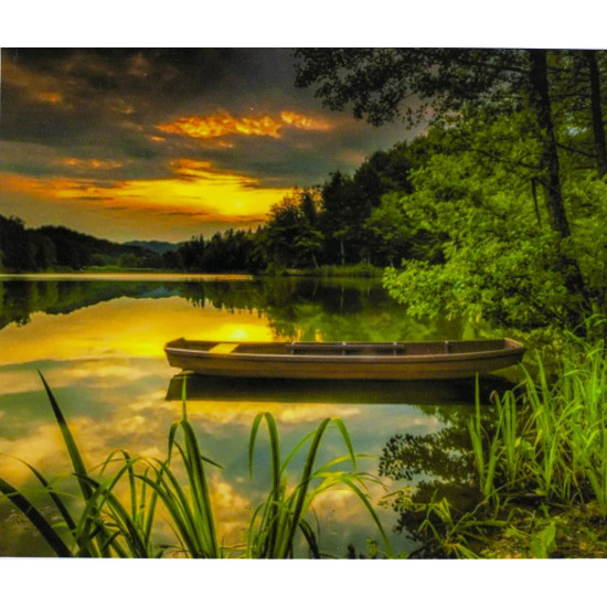 Картина по номерам 40 х 50см "Лодка у берега" Разноцветный Unison (8266RSB_B)