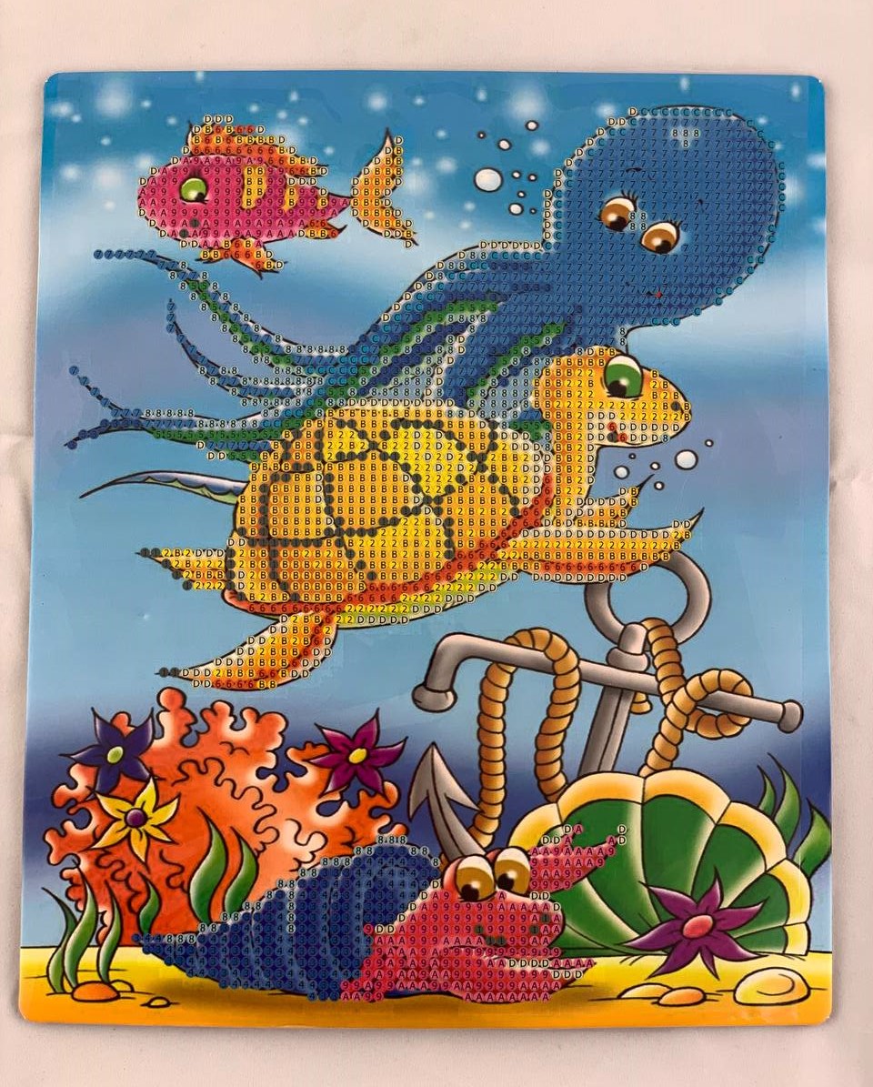 Алмазная мозаика 21 х 25см "Черепашка" Разноцветный Без бренда (D21265)