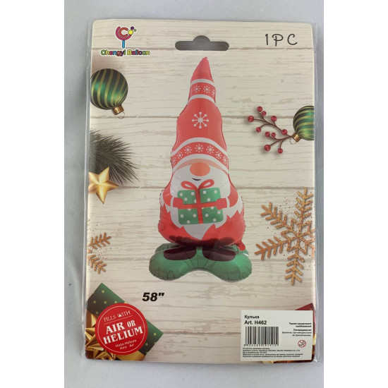 Шарик фигурный фольгированный 3D, " Гномик" 1,47м Разноцветный Без бренда (H462)