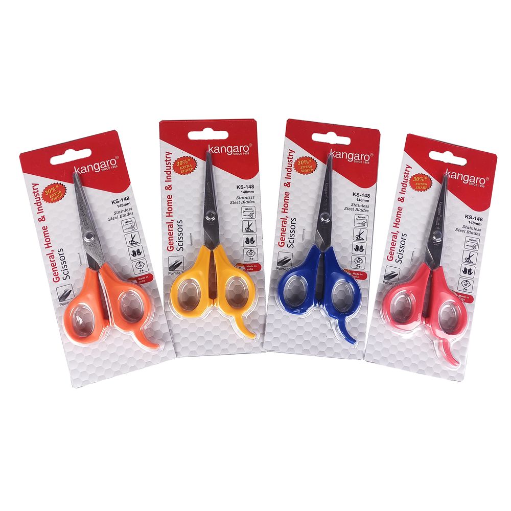 Ножницы офисные "TM "Kangaro"148мм Разноцветный Kangaro (148R-KS)