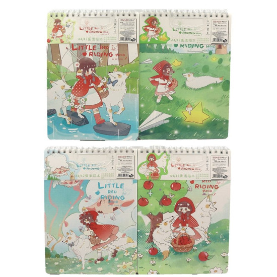 Скетчбук на спирали "Красная шапочка" 28 х 21см Разноцветный Josef Otten (LB4A50-6052)