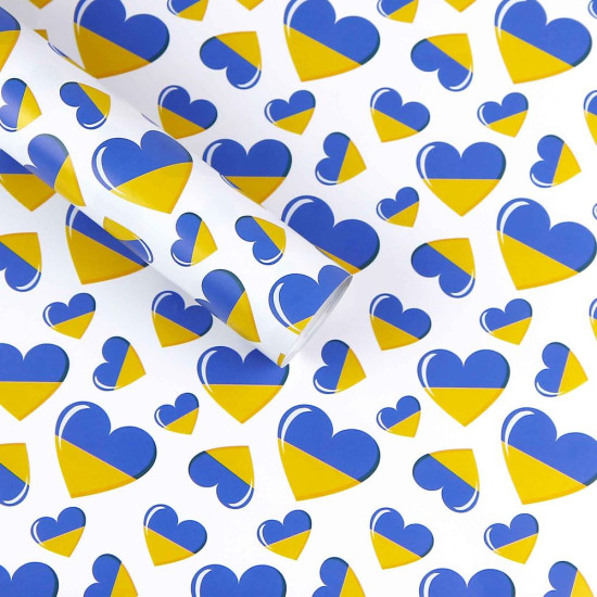 Бумага для упаковки подарков 10 листов - 100 х 70см 50г Желто-синий Unison (PCZ10070-10-516)