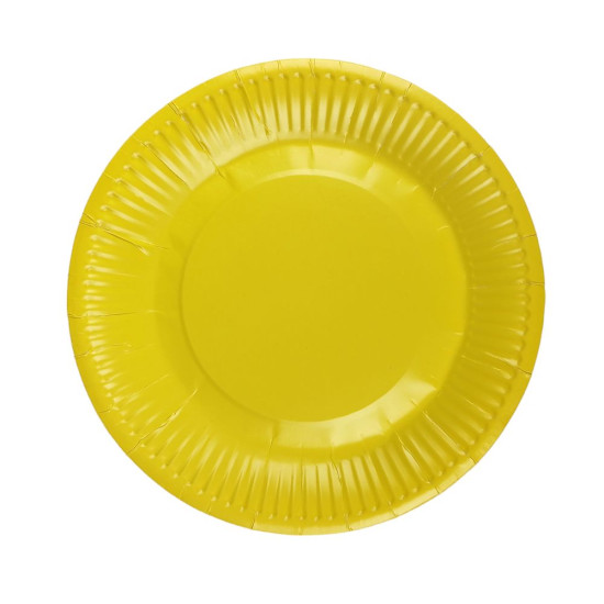 Тарелки картонные желтые 18см, 250гр, 10 штук Желтый Unison (10292)