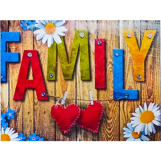 Алмазная мозаика 30 х 40см "Family" рулон в PVC (без подрамника) Разноцветный Unison (61452_O GLD)