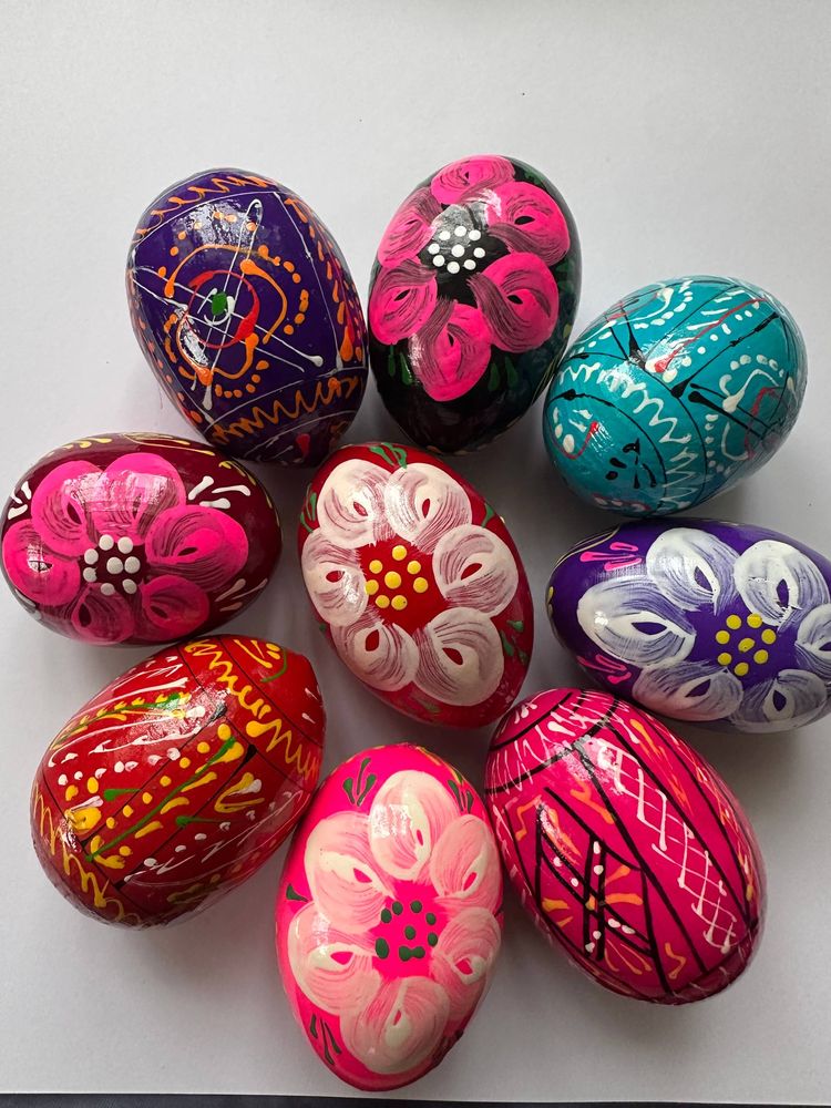 Деревянная писанка с росписью 70 х 50мм (1шт) Разноцветный Unison (L00113)