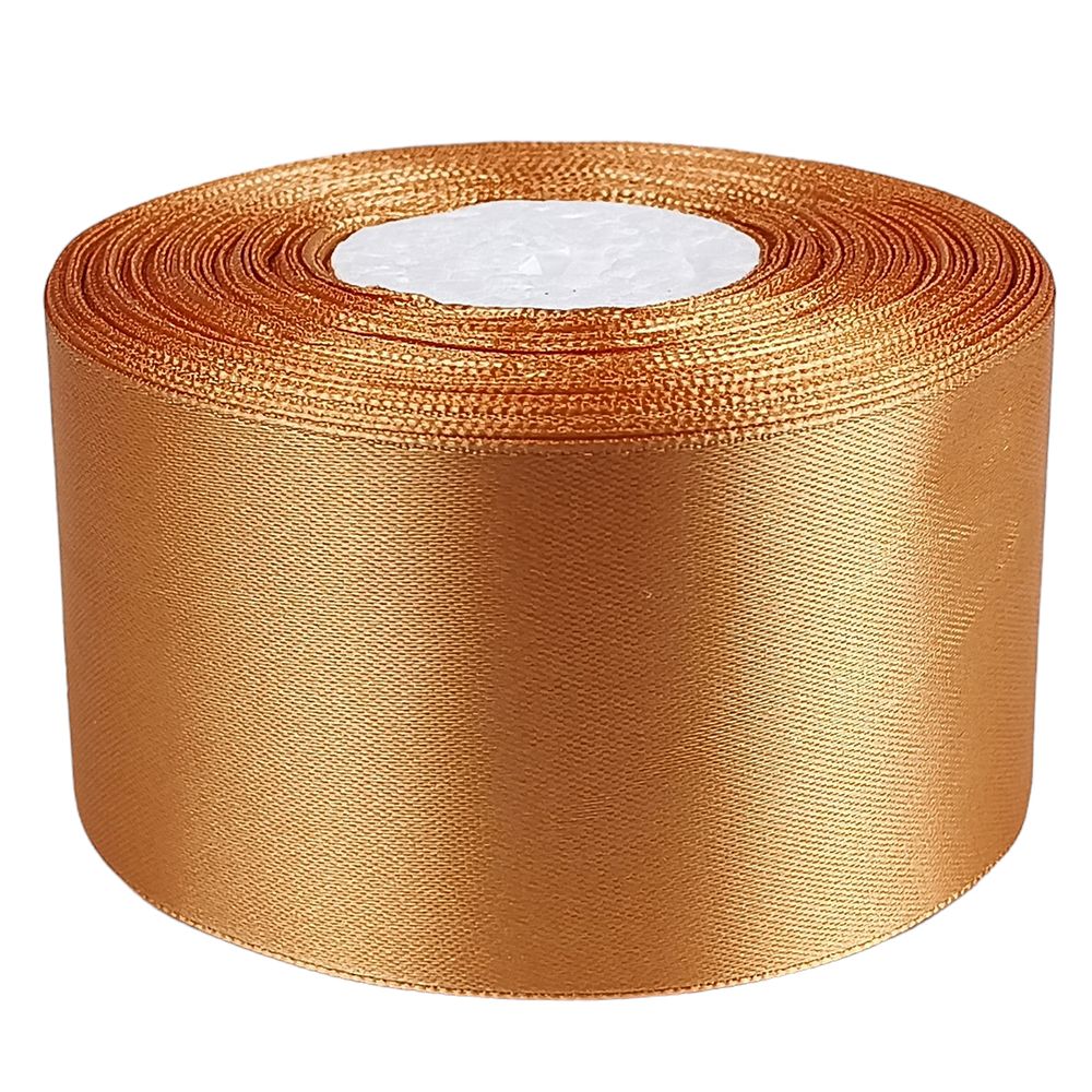 Атласная лента 5см (±5мм) x 33м Оранжевый Marill (LA5033-157)