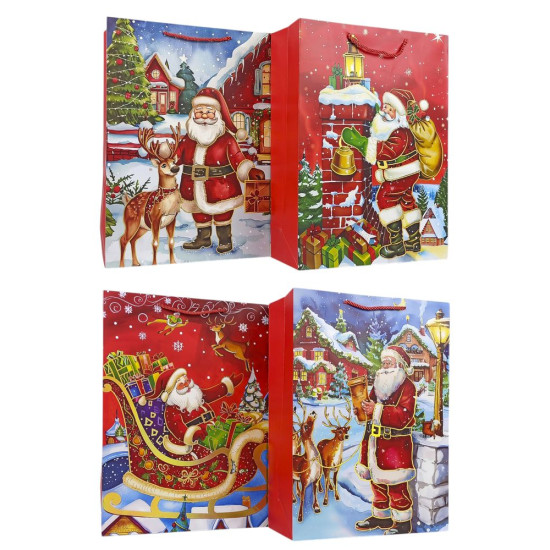 Пакет бумажный подарочный Новогодний 31 х 42 х 12см, 210г/м2 (210-42)