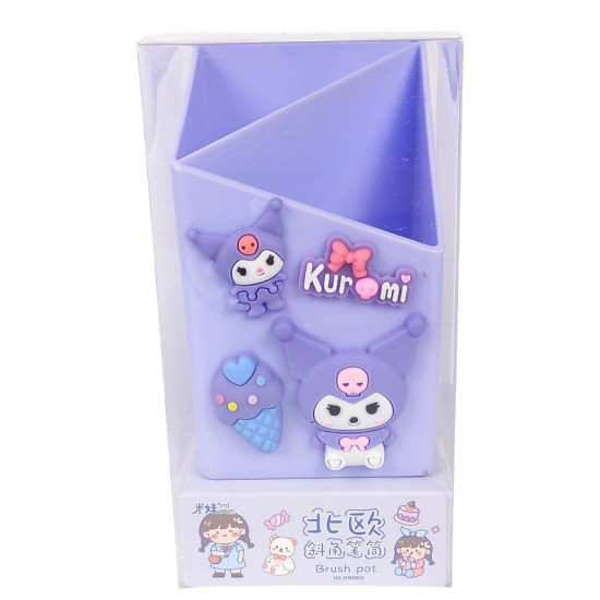 Подставка-органайзер 2 отделения "Зайка Kuromi и друзья" 13,5 х 8 х 7,5см, 4 вида (8860-1)