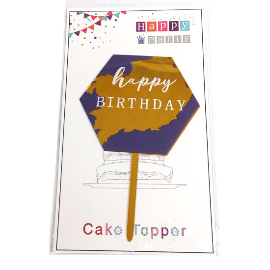 Топер для торта Happy Birthday Unison (10130-2)