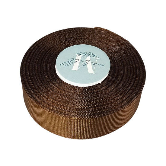 Репсовая лента 2,5см* 23 м  шоколад Коричневый Marill (D00225-A3-185)