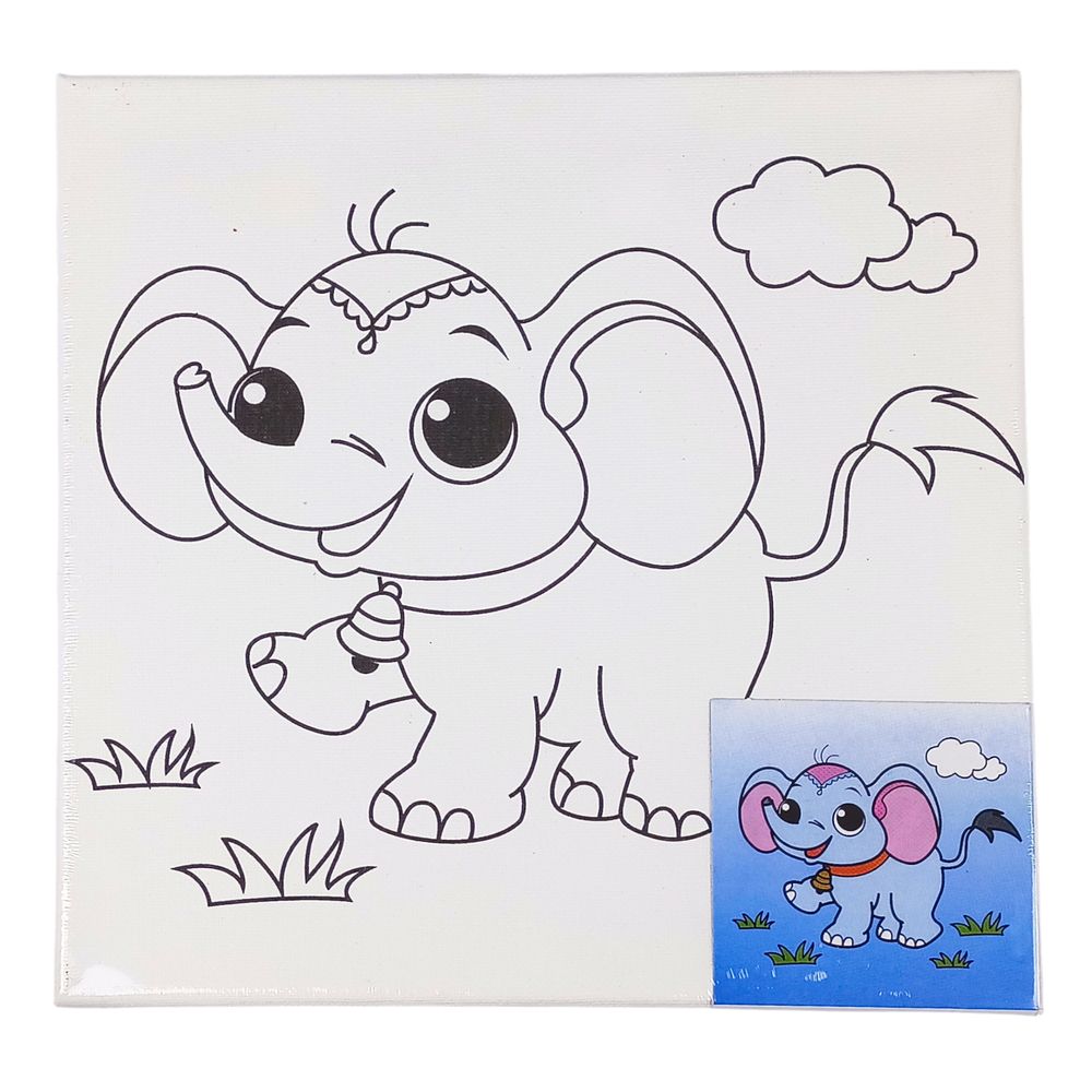 Раскраска 25 х 25см (холст на раме) с акриловыми красками и кистью (0690-9)