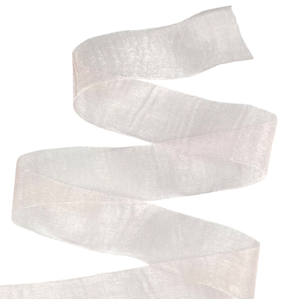 Стрічка з органзи ніжно-рожева  4,0см х 50 ярдів Рожевий Marill (D02040-bk40)