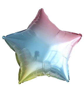 Шарик фольгированный Pelican Звезда градиент Металлик жемчужина 45см (5шт) (832697)