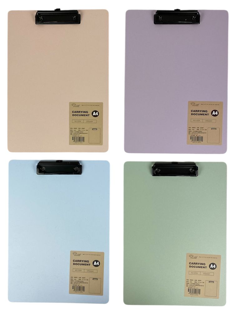 Клипборд А4, ПВХ, -4 цвета (2304)