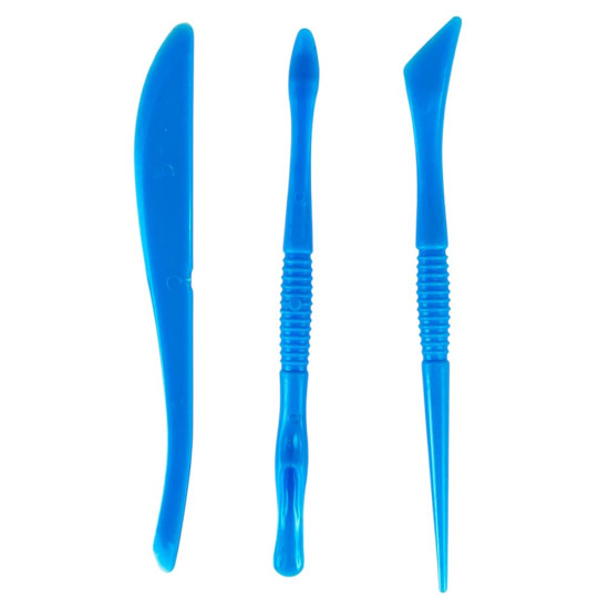 Стеки для работы с пластилином 13.5см  3шт Разноцветный Unison (Пл 011)