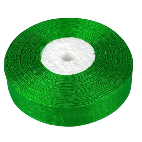 Лента с органзы зеленая 2,0 см х  50 ярдов Зеленый Marill (D02020-1019)