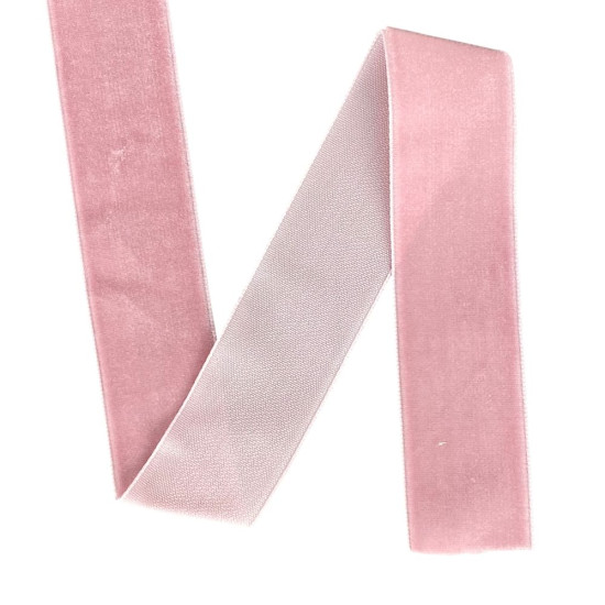 Бархатная лента  2,5 см х 50 ярдов Розовый Marill (D00825- 39)