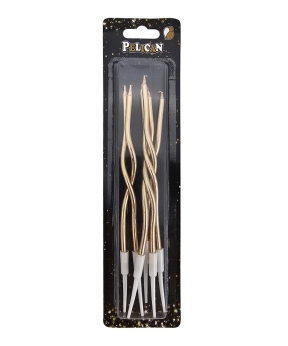 Свечи "Волна 6 штук" хром золото-шампань  TM Pelican Золотой Pelican (861301)