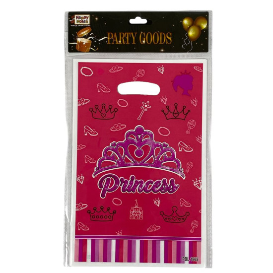Пакет  подарочный полиэтиленовый 16,5 х 25см, Принцессы, 10шт/уп (10721)