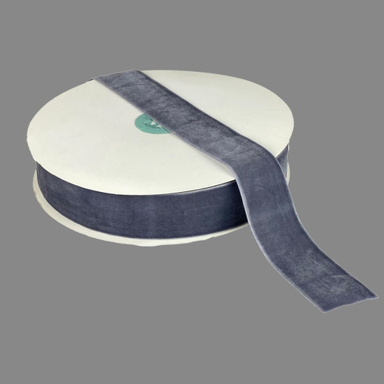 Бархатная лента  4 см (±5мм) х 30 ярдов Серый Marill (D00840-   34)