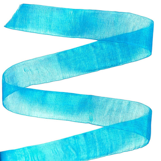 Стрічка з органзи "лазурит" 2,5 см х 50 ярдів Блакитний Marill (D02025-bk15)