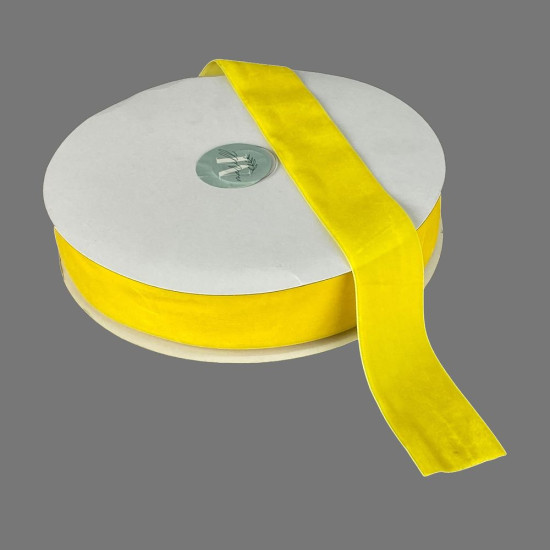 Бархатная лента  4 см (±5мм) х 30 ярдов Желтый Marill (D00840-   15)