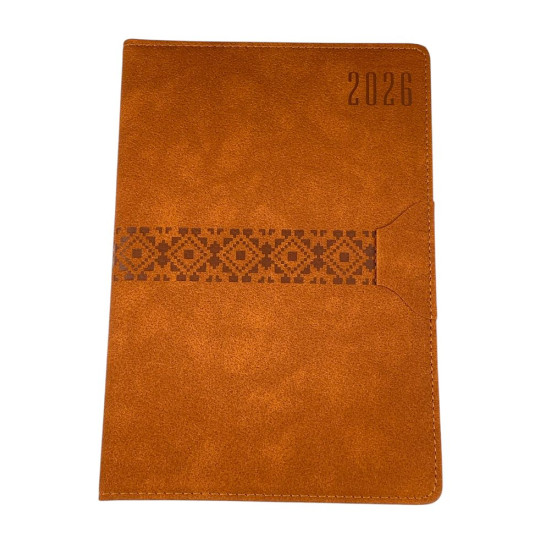 Ежедневник датированный линия "Орнамент" А5, 168 страниц Коричневый Unison (105411DL brown)