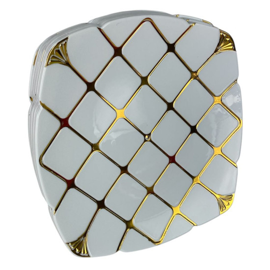 Тарелки золотые пластиковые многоразовые квадратные 18 х 18см, 10шт/уп Unison (7500-204)