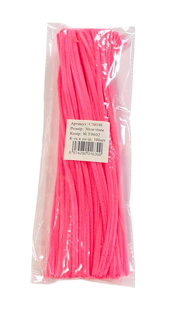 Синельная проволока, 300 х 6мм, розовая, 100 шт Розовый Marill (C30148-T0602)