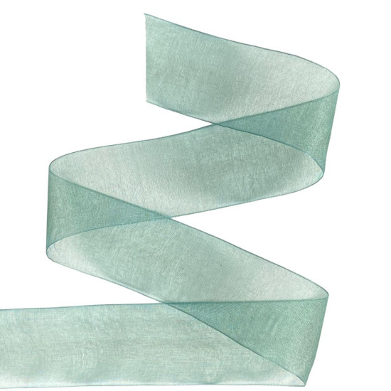 Стрічка з органзи " ялівець" 4,0 см х 50 ярдів Зелений Marill (D02040-bk24)