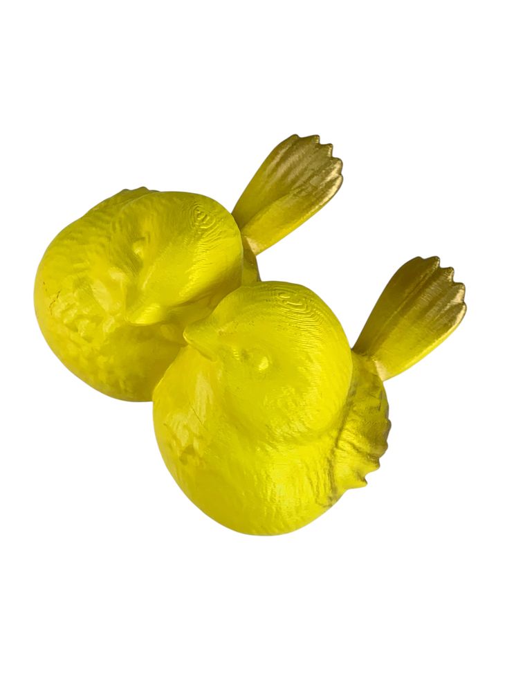 Фигурка для пасхального декора "Две птички" желтые с золотом 12см Желтый (L00216.2)