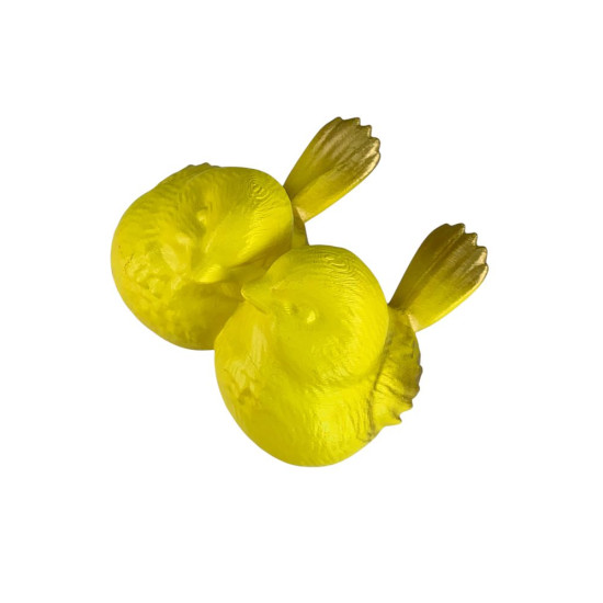 Фигурка для пасхального декора "Две птички" желтые с золотом 12см Желтый (L00216.2)