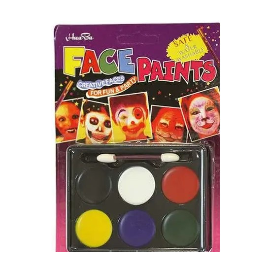 Фарба аква грим в палітрі 6 кольорів Kidis (9152)