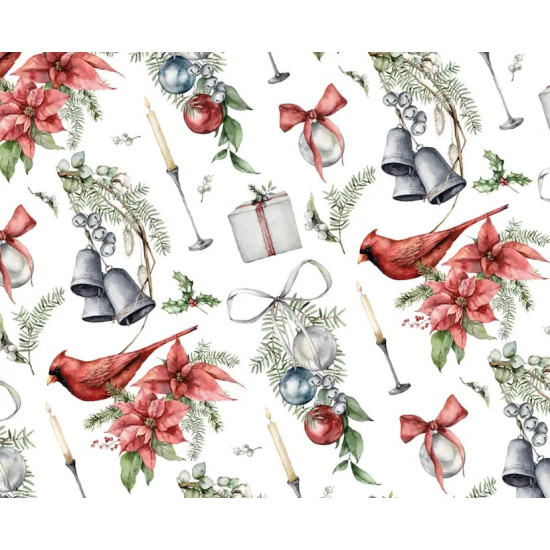 Бумага новогодняя для упаковки подарков 10 листов - 100 х 70 см 50г (PCZ10070-10-624)