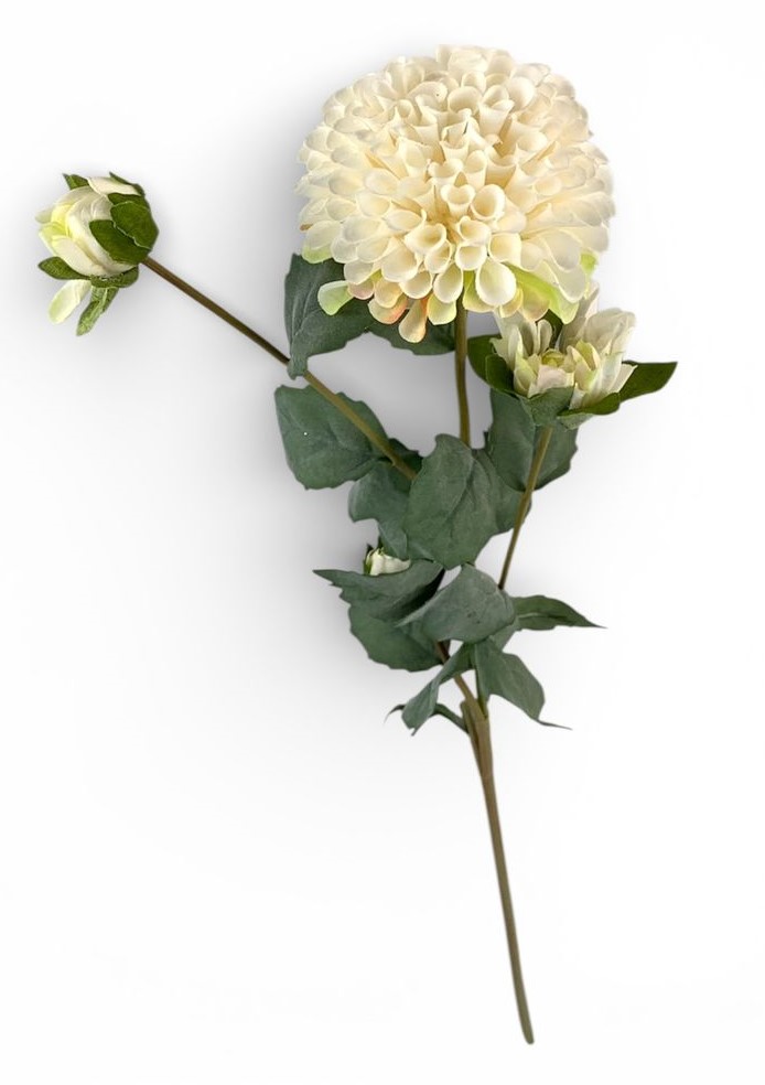 Ветка георгины, 68 см, кремовая Unison (c30512-1)