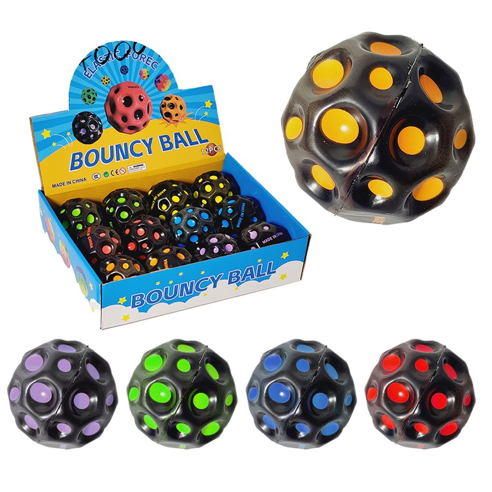 М'ячик гумовий, 10 см, в асортименті, чорний Чорний (50-7)