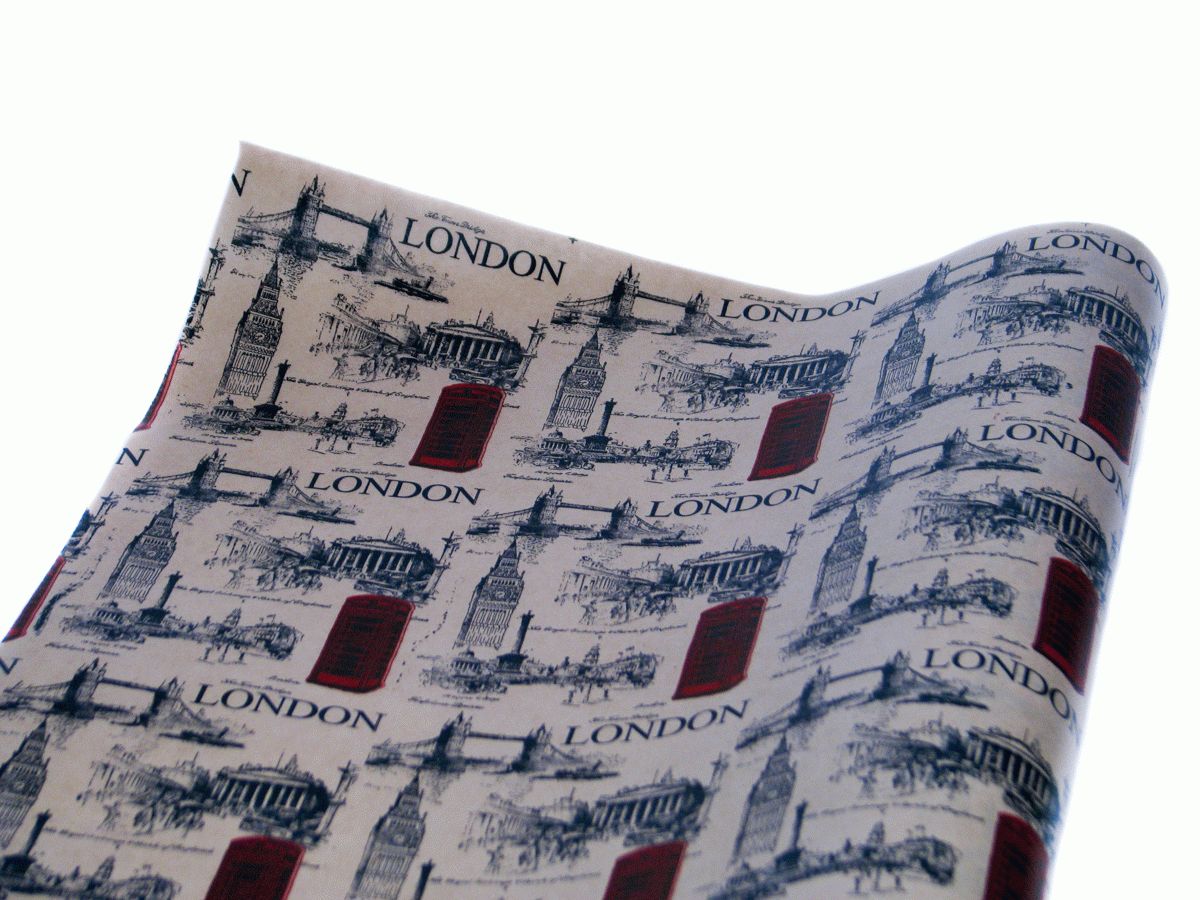 Бумага упаковочная крафт-двосторонний 0,7 х 7м Разноцветный Unison (Пт 422)