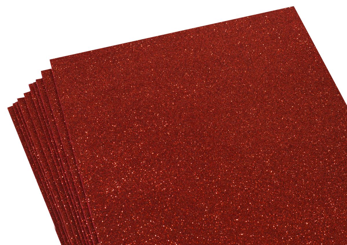 Фоамиран 1,8мм бордовый  с глиттером -10листов, 7939 (7939)