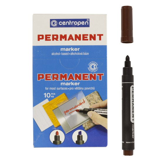 Маркер  8566 Centropen круглий коричневий, шт, 10 (8566 коричневый)