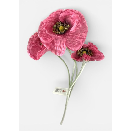 Ветка с маками, 65 см, розовая Unison (c30511-6)