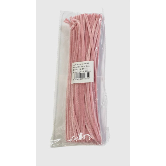 Синельная проволока, 300 х 6мм, розовая, 100 шт Розовый Marill (C30148-T0202)