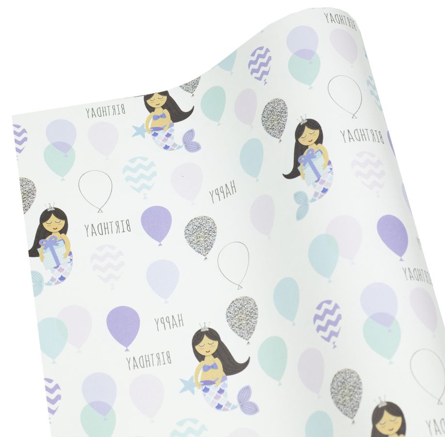 Бумага для упаковки подарков(happy Birthday, 10листов) Белый Marta (PCZ10070-10-274)