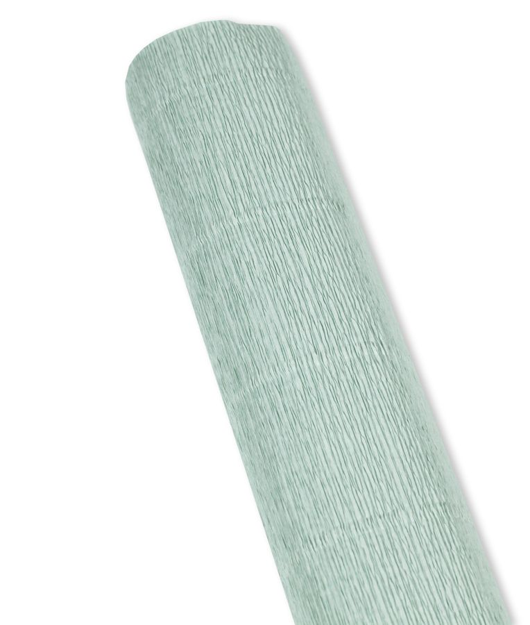 Бумага гофрированная 50 х 250см 180г Светло зеленой дымки Серый Cartotecnica Rossi (621)