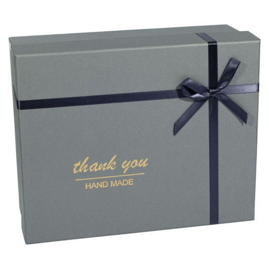 Подарункова коробка 107-7, прямокутна темно-сіра, 25.5х20.5х10.5cm/21.5х17.5х9.5/16.5х14.5х8.5cm   3шт. в наборі (107-7)