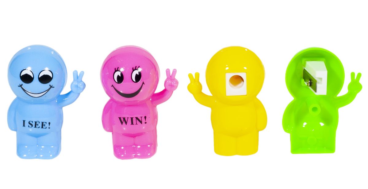 Точилка  детская с контейнером "Человечек" Разноцветный Unison (T1144)