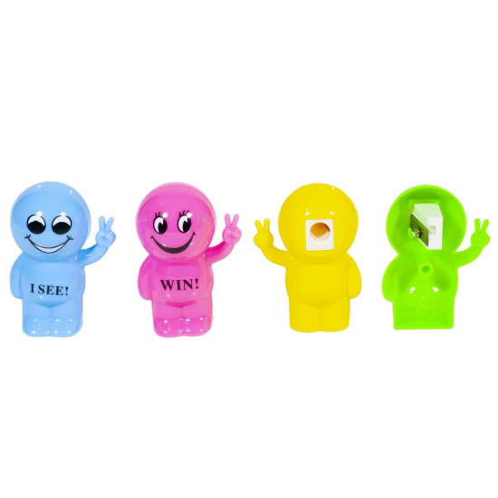 Точилка  детская с контейнером "Человечек" Разноцветный Unison (T1144)