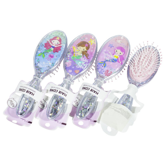 Расческа детская с блестками, что рассыпаются с рисунком "Русалки" Unison (13815(S061))